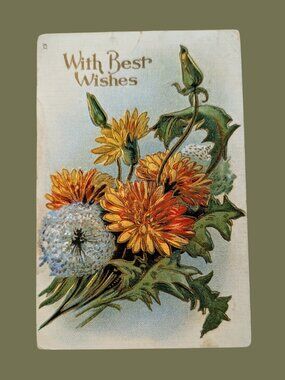 10/$25 Antique 1900s Postmarked Used Golden Age Floral Embossed Postcard